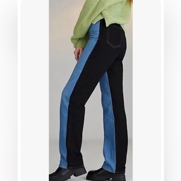 5/$25 NWT PacSun 90s/Y2K BF Color block jeans size 25 - Picture 1 of 11
